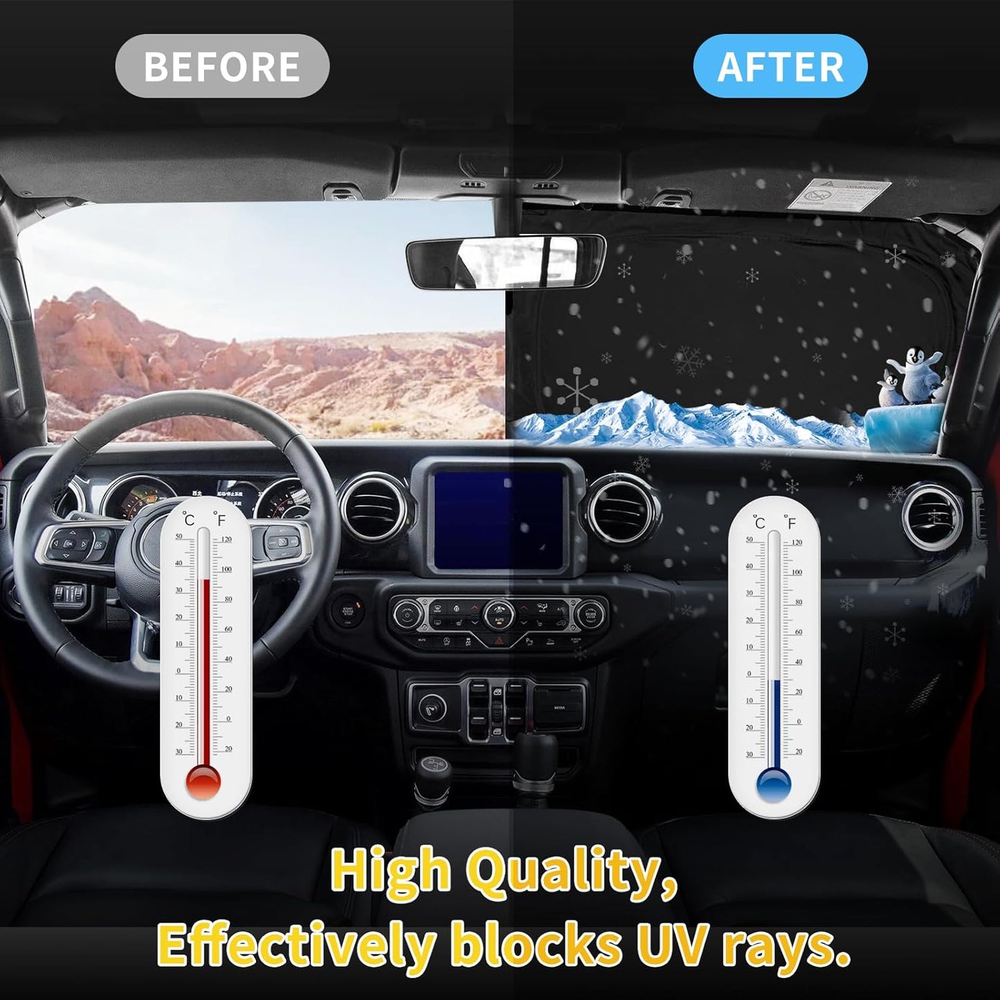for Honda Accord 2023-2024 2025 2026 Sun Shade Sunshade Windshield Cover, 4-Layer Front Window Shade Custom Fit for Honda 11th Gen Sun Visor 240T Foldable Shade Blocks UV Rays Car Accessories