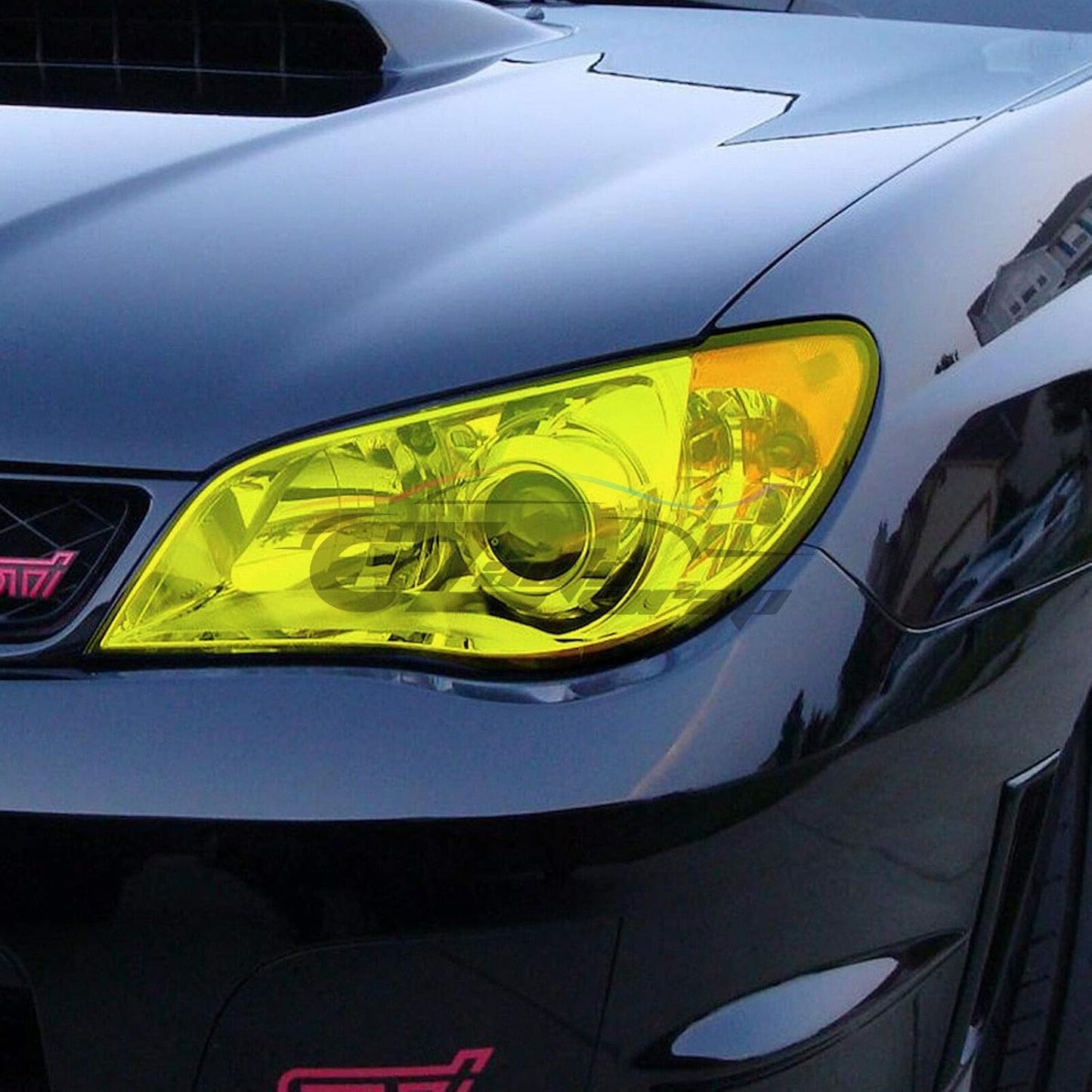 EZAUTO WRAP Free Tool Kit 12"x360" (1FT x 30FT) Glossy Medium Black Smoke Headlight Taillight Fog Light Side Marker Vinyl Tint Film Self Adhesive