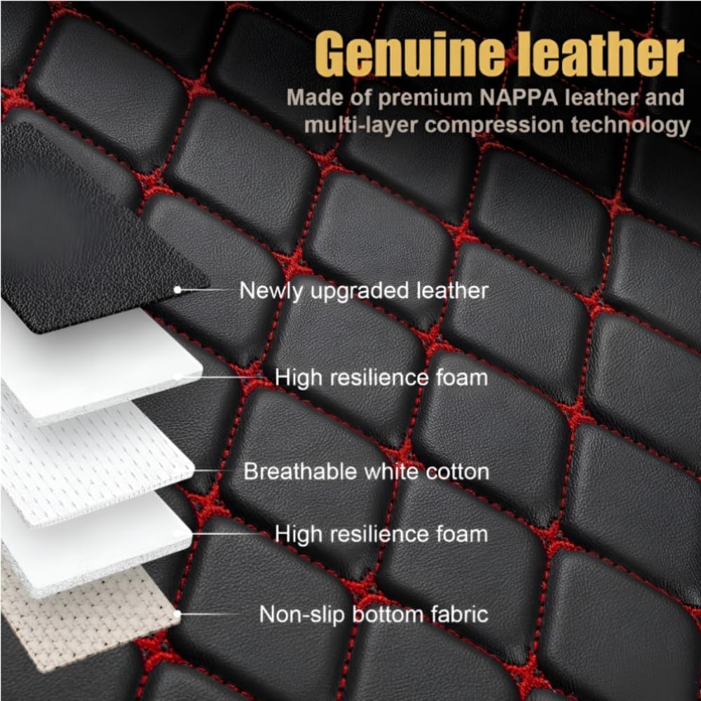 Add Personal Touch to Your Vehicle with IMEISH Customizable Logo Text Car Mats for 99% of vehiclesPads Protection Non-Slip Leather Floor Liners (Black Green Stripe)