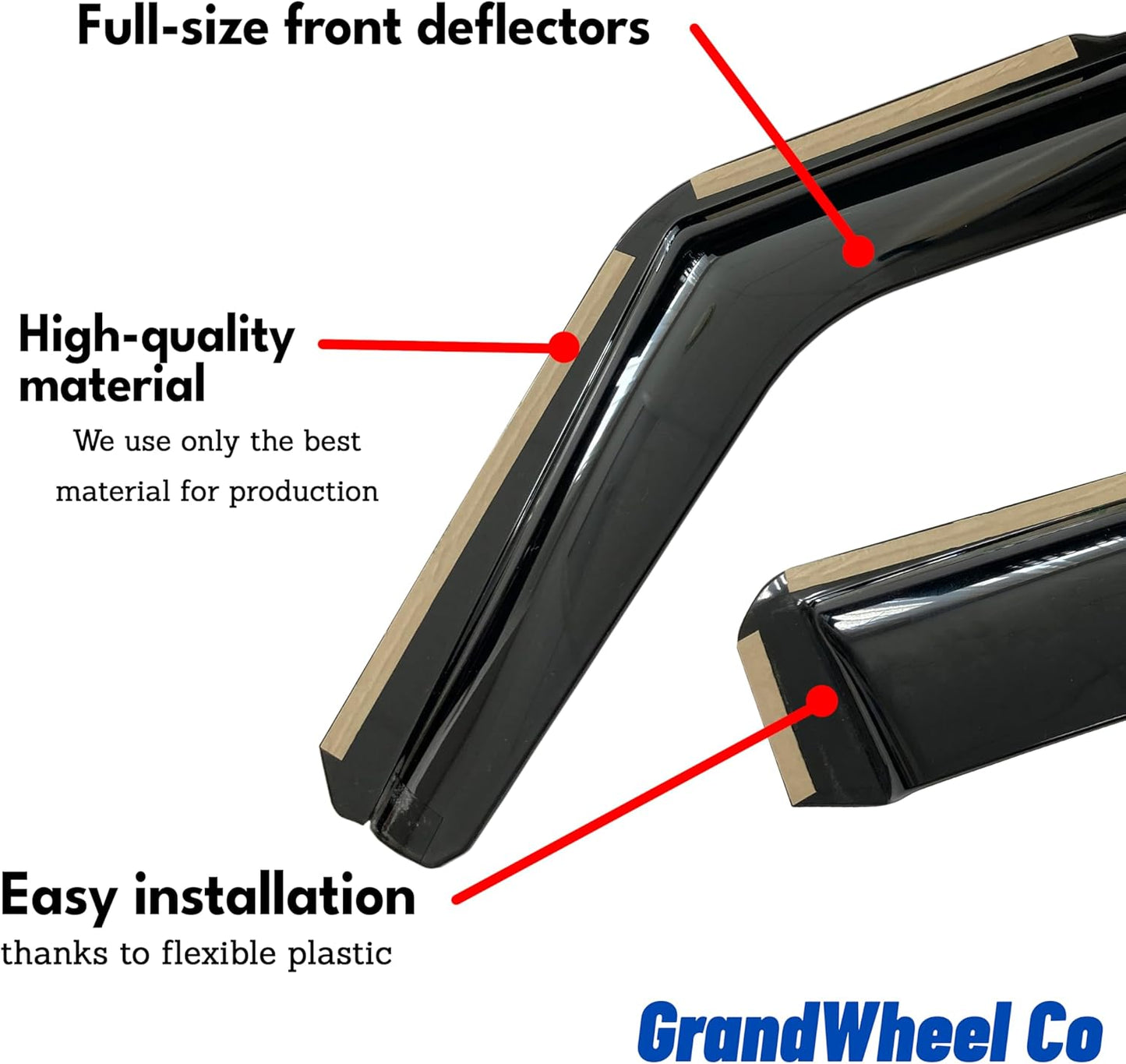 Window Deflectors Smoke Tinted In-Channel Side Window Vent Visor Deflectors Rain Guards Compatible with Rogue 2021-2025 - 4pcs. GW0604