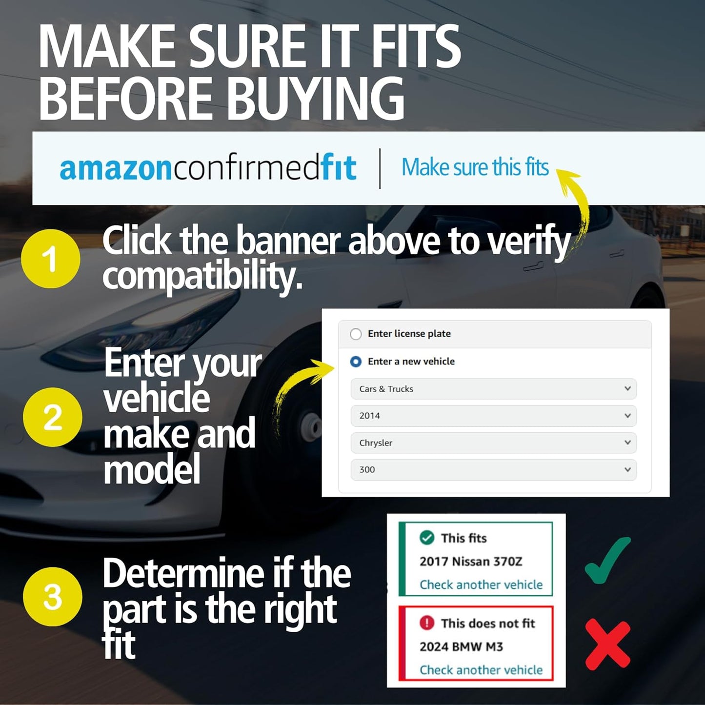 Premium Ceramic Rear Brake Pads (1001-1901C) Compatible with Chrysler Grand Caravan 2021-2023, Chrysler Pacifica 2017-2024, Chrysler Voyager 2020-2024