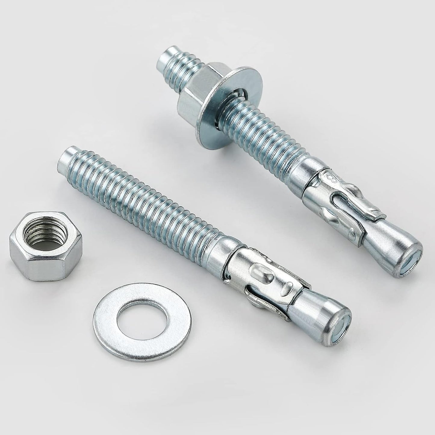 5/16x5" 30Pcs Inch Standard Fasteners for Heavy-Duty Zinc Wedge Anchors for Cement and Concrete