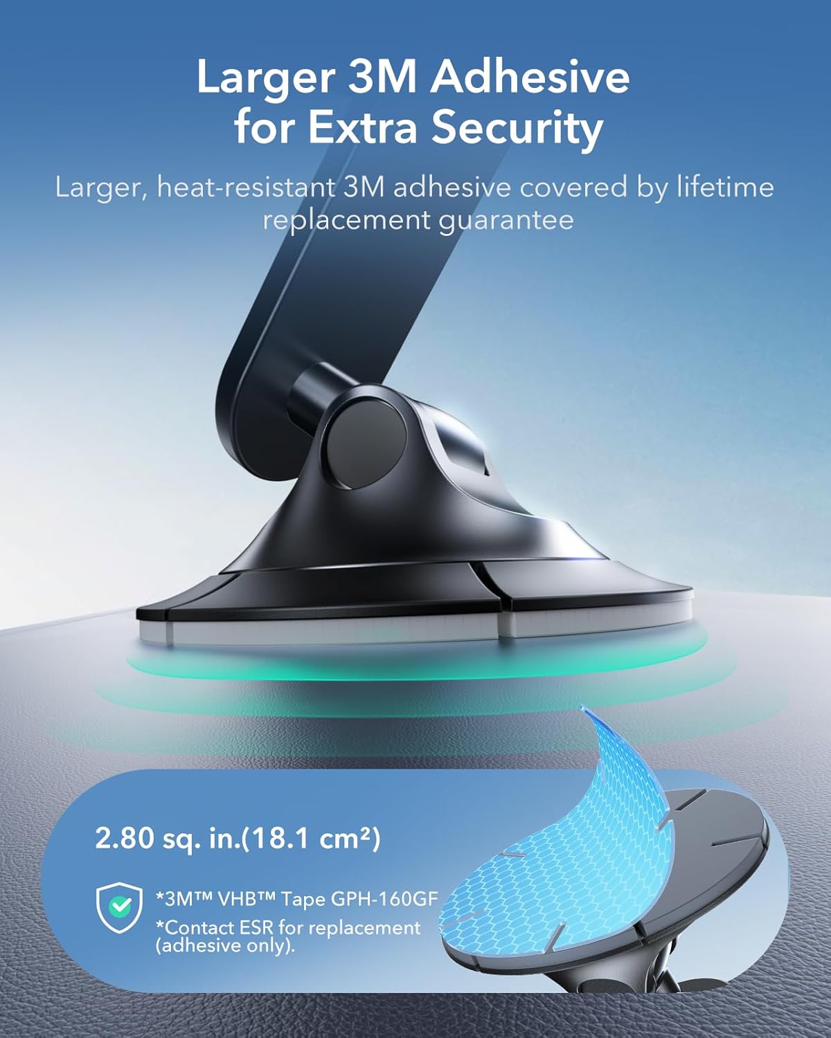 ESR for MagSafe Car Mount, Upgraded Dashboard Magnetic Phone Holder for Car, 360° Rotation, Car Phone Holder Mount for iPhone 16/16e/15/14/13/12,S25,Strong Magnets,Car Accessories(with 2 Metal Rings)