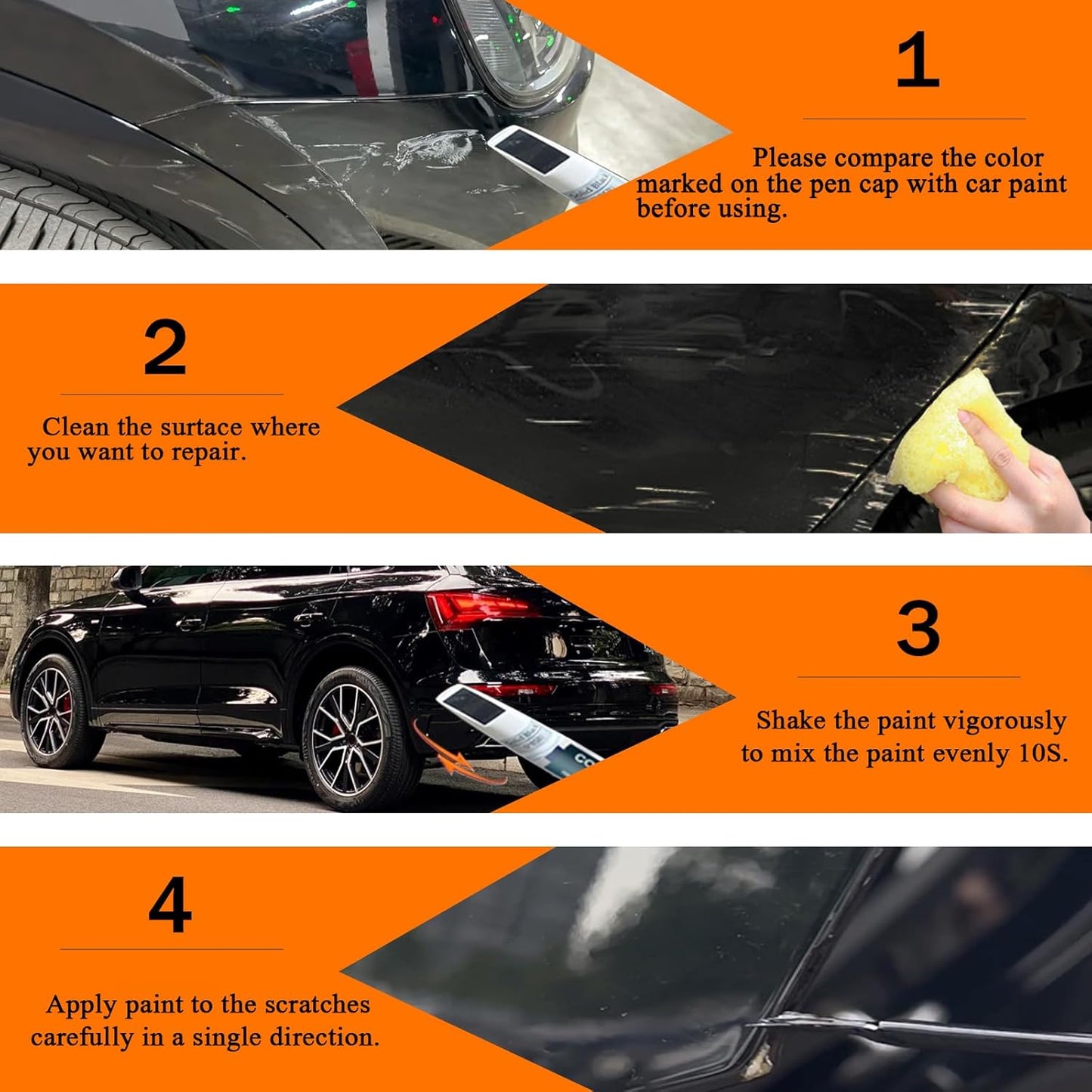 Navarra Blue Metallic(LX5H/2D) Touch Up Paint Compatible with Audi, Car Paint Pen Scratch Repair Two-In-One Touch Up Paint, Premium Car Scratch Remover for Deep Scratches