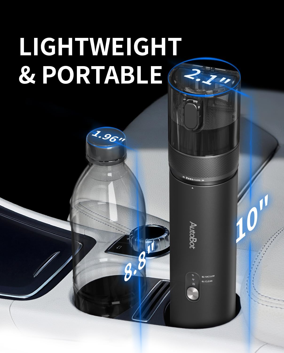 Car Vacuum, Handheld Vacuum Cleaner Blow & Suction 2 in 1, 20000PA High Power Car Vacuum Portable Cordless, Portable Vacuum for Car, 70 Mins Runtime, 3.5H Type-C Fast Charge, Home, Keyboard Cleaning