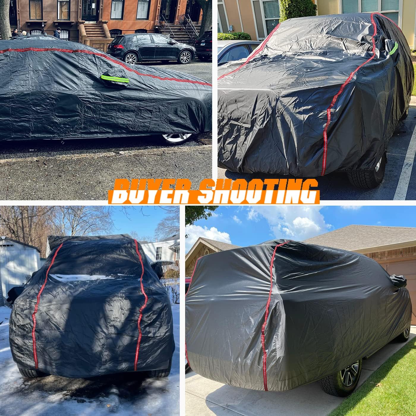 Breathable New Material, Waterproof Car Cover, Locks and Zipper Doors, Sunscreen Waterproof UV Prevention Snowproof Wind and Windproof,Suitable for Indoor Outdoor,for Pickup 180"-206" -B6