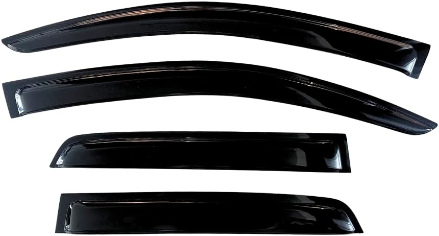 KPY Window Visor Compatible with Lexus ES 2007-2012, 4PC Rain Guard Side Window Vent Deflectors Tape-On Mugen Style, 2007 2008 2009 2010 2011 2012