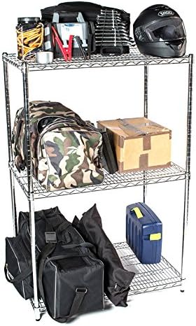 Omega 18" Deep x 42" Wide x 80" High 3 Tier Chrome Starter Shelving Unit