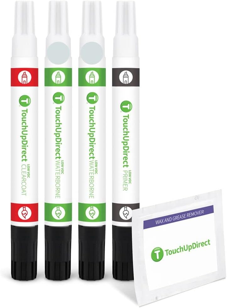 TouchUpDirect 089 Wind Chill Pearl Compatible with Toyota Exact Match Touch Up Paint Combo - Preferred Kit
