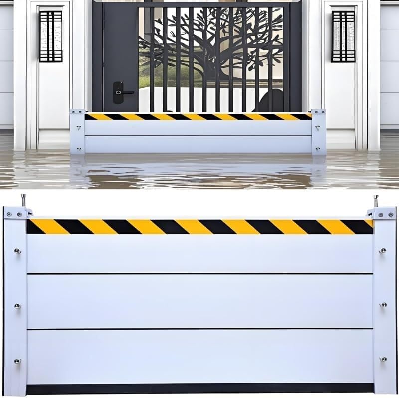 Flood Barriers for Home Exterior,Aluminum Alloy Outdoor Garage Doors Water Barriers for Flooding(H47.2Inch,L21FT)