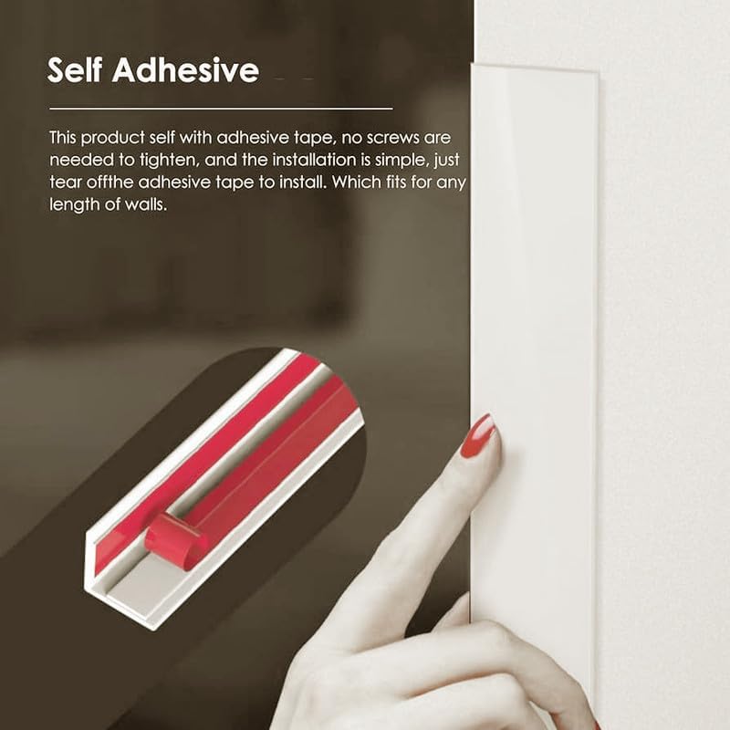 Proflex Wall Corner Protector - Pack of 6 Self Adhesive Corner Guards for Walls Edge Protection - 1 inch x 36 inch, Brushed Aluminum – Easy to Apply – No Tools Needed