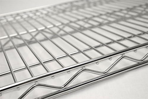 Omega 12" Deep x 24" Wide x 74" High 3 Tier Chrome Starter Shelving Unit