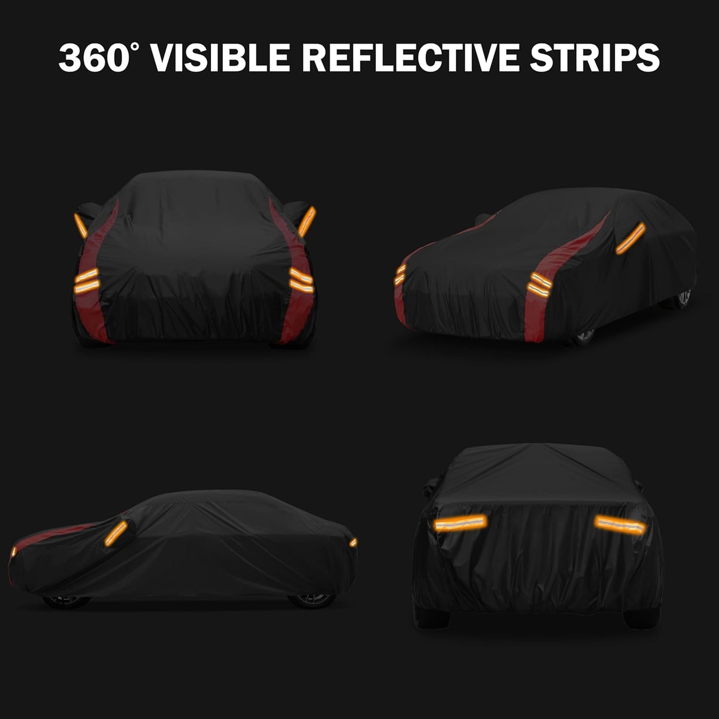 Car Cover Automobiles Waterproof All Weather for for Sports Coupe Fit Coupe BMW 6 Series/7 Series/i7,Chevrolet Bel Air/Chevelle,Dodge Challenger etc.(See Size Chart)