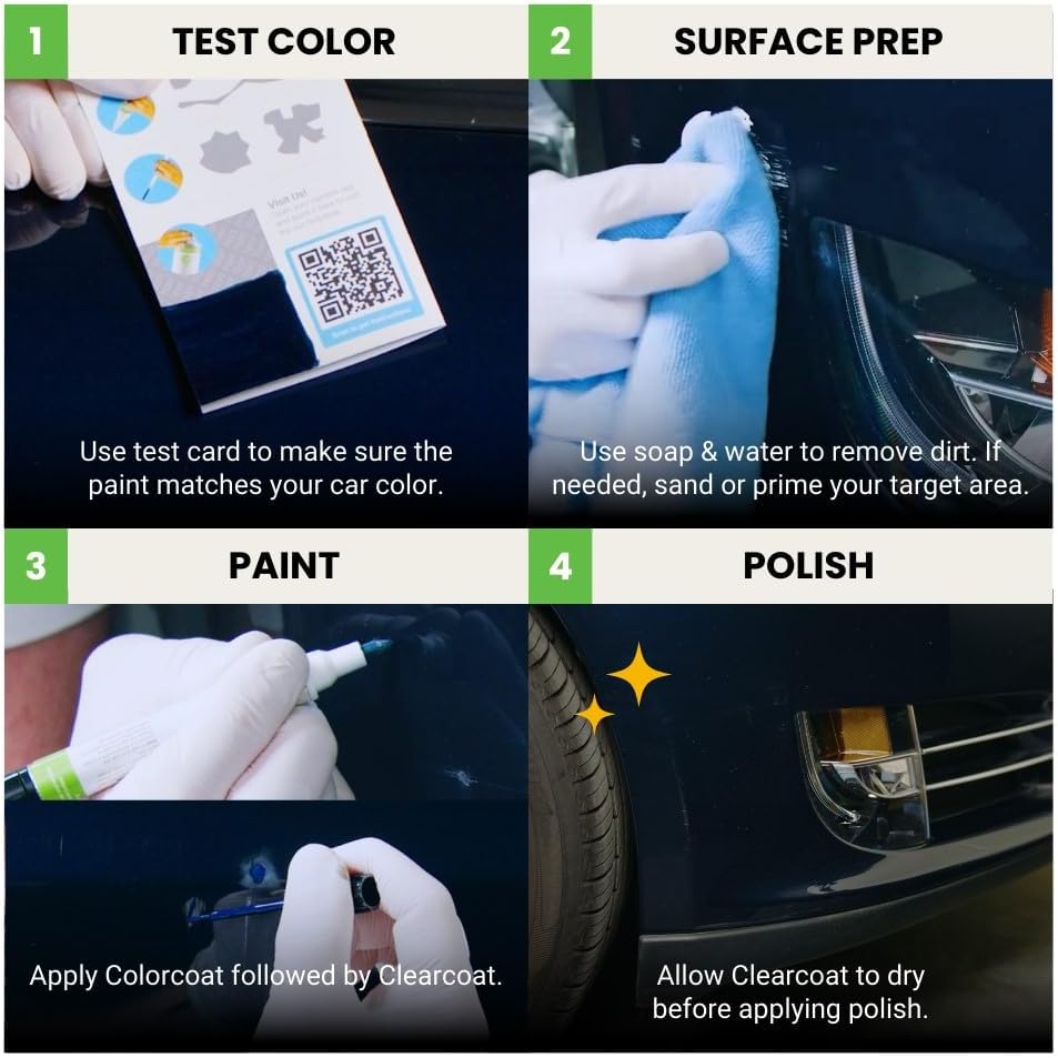 TouchUpDirect 1K0 Silver Knockout Metallic Compatible with Toyota Exact Match Touch Up Paint Combo - Platinum Kit