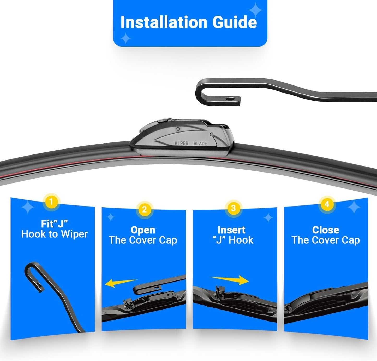 Windshield Wiper Blades Replacement for 2006-2014 Kia Sedona / 2007-2014 Hyundai Entourage Original Factory Quality Front Rear Wipers Blade Set for My Car - 26" 18" 16" (Pack of 3)