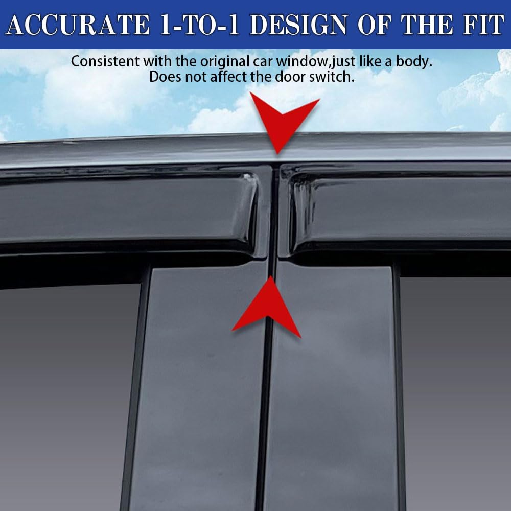 Rain Guards for Kia Sportage 2023-2024, Tape-on Side Window Deflectors for Kia Sportage, Window Visors for Kia Cars, for Kia Car Accessories 4 Rain Guards ＆ 2 Car Coasters