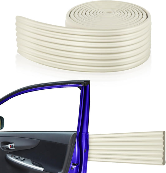 Garage Wall Protector 3.15in x 10ft Self-Adhesive Rubber Bumper Protectors Strip for Car SUV Doors Waterproof Anti-Scratch Wall Bumper Guard for Garage Car(Beige)