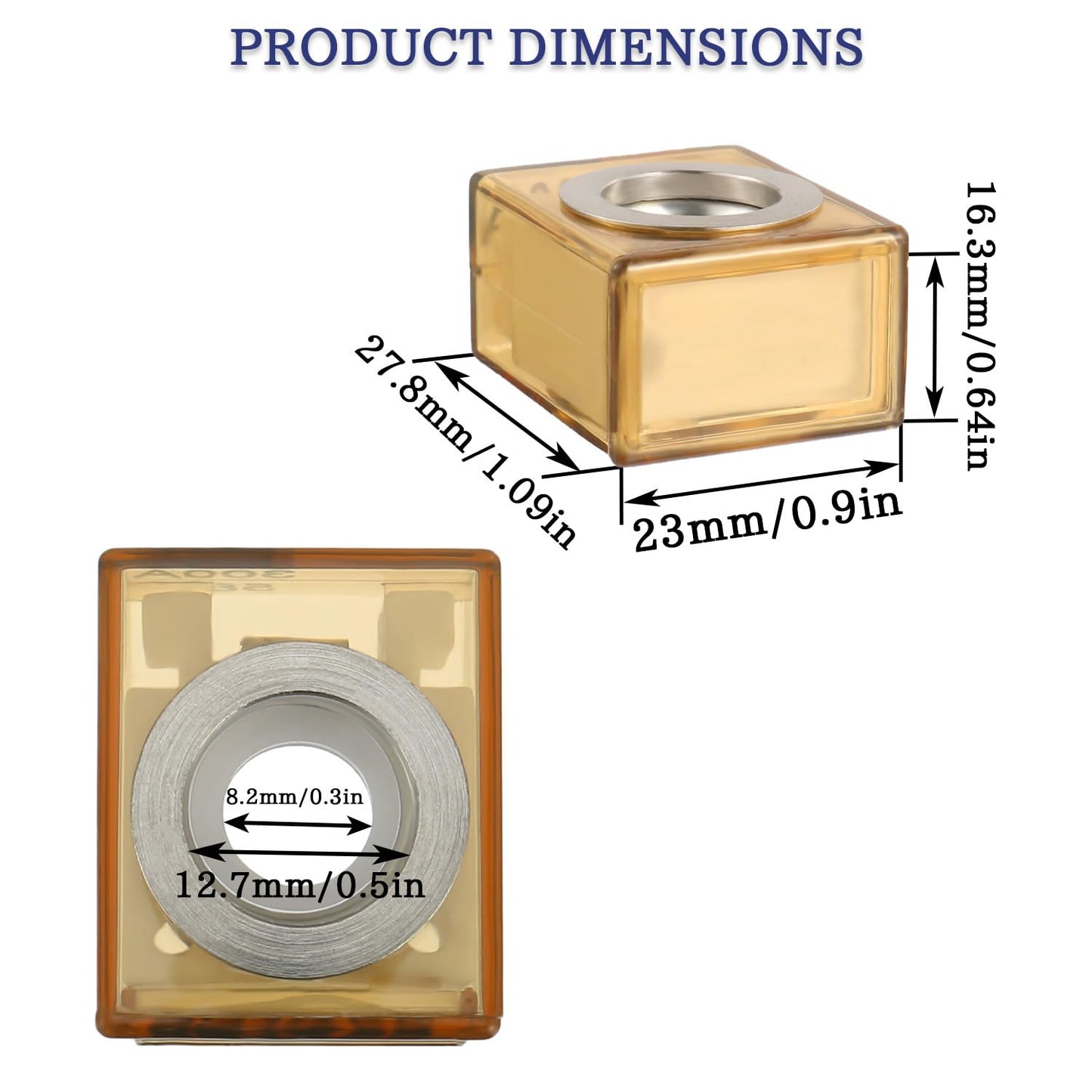 Marine Rated Battery Fuse 58V DC Max 100A IP66 Waterproof Fuse Holder 100A