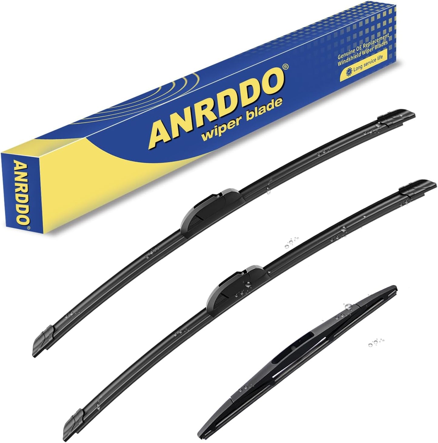 3 wipers Replacement for 2009 2010 2011 2012 2013 2014 2015 2016 2017 2018 2019 2020 Honda Fit Windshield Wiper Blades Original Equipment Replacement - 28"/14"/14" (Set of 3) U/J HOOK