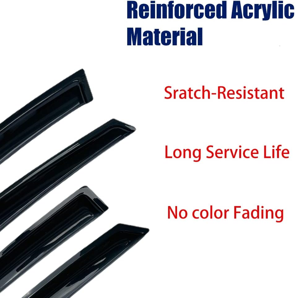94452 Sunproof Waterproof Side Window Wind Deflector, 4pcs Protective Replacements Rain Guards Set, Window Visor fit for 2018-2024 Honda Odyssey