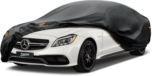 Kayme 7 Layers Car Cover Custom Fit for Mercedes Benz CLS 63 400 500 550 (2004-2025) Waterproof All Weather for Automobiles, Outdoor Full Cover Rain Sun UV Protection.Black
