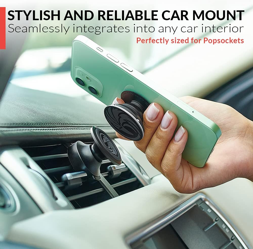 New 2025 Magnetic Cell Phone Holder for Car Vent【 All-Metal 】- for Any Smartphone (iPhone, Android, GPS) | Stylish All-Metal One-Hand & One-Sec Phone Mount for Car, +100 to Safeness & Comfort
