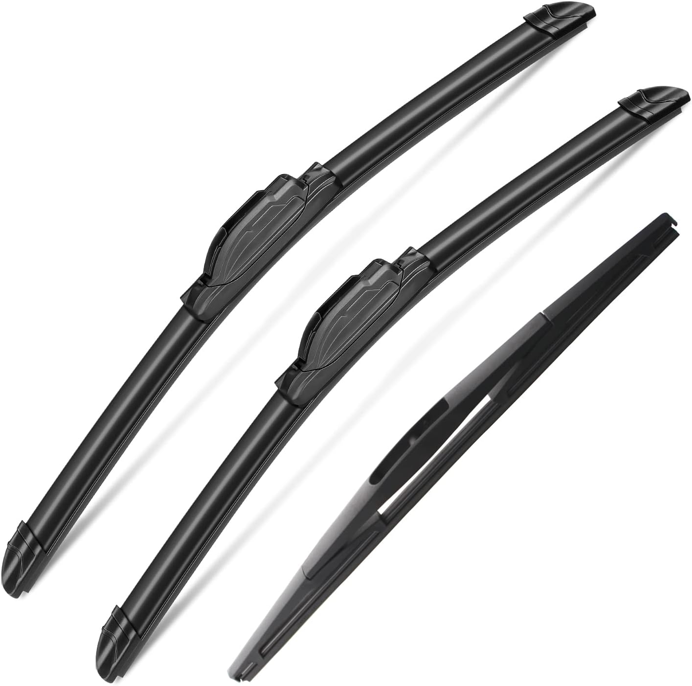 3 Wipers Set for Mitsubishi Mirage 2014-2020, Windshield Wiper Blades Original Equipment Replacement Front and Rear- 24"/16"/12X" (Pack of 3) J- HOOK
