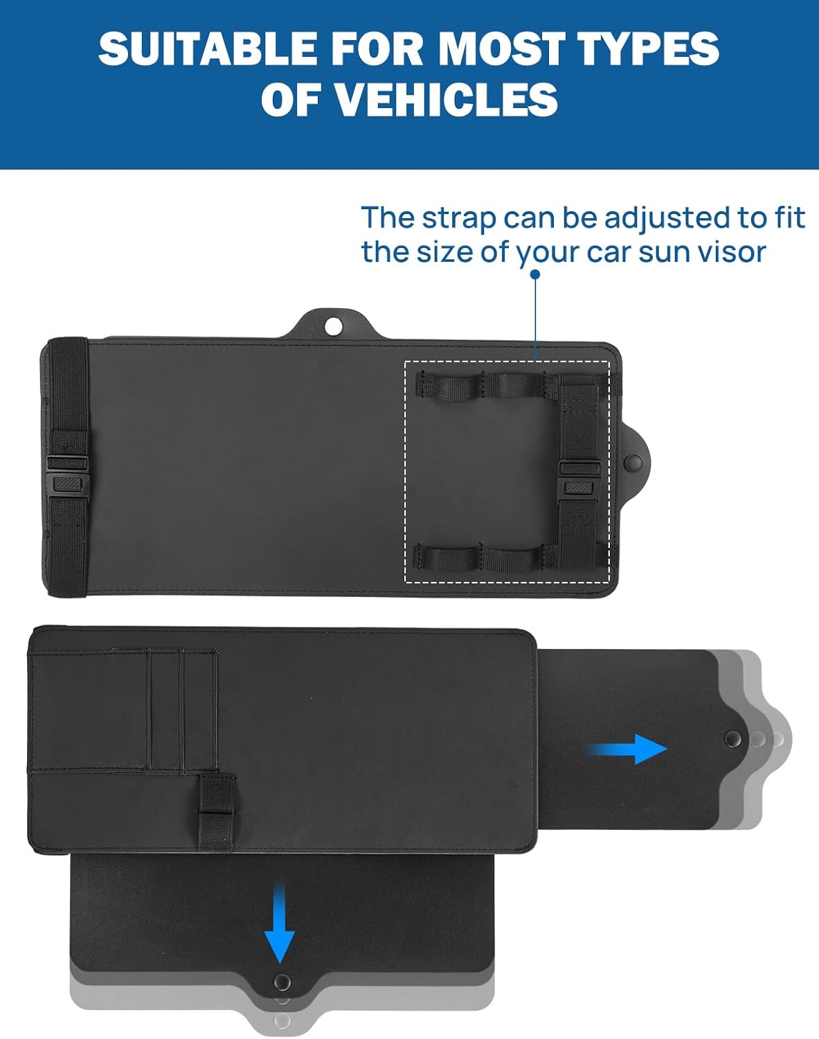 JoyTutus Car Sun Visor Extender - Protects from Anti-Glare, UV Rays - Sun Blocker Windshield Sunshade for SUV (2 Pack)