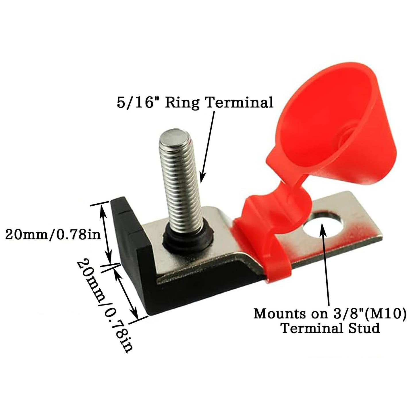 Marine Rated Battery Fuse 58V DC Max 100A IP66 Waterproof Fuse Holder 100A