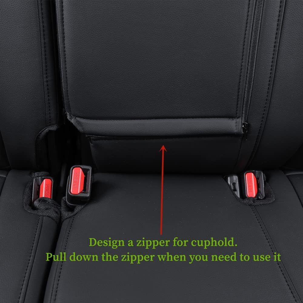 coverdream Custom Seat Covers Compatible with Select Honda CRV 2015 2016 Models - Leatherette (Black,Full Set)