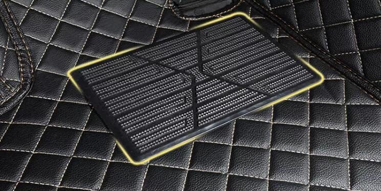 Custom All-Weather Protection Leather Car Floor Mats for Cars Sedan SUV Sports Car Waterproof Floor Mat (Black)