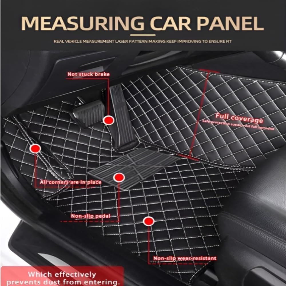 Add Personal Touch to Your Vehicle with IMEISH Customizable Logo Text Car Mats for 99% of vehiclesPads Protection Non-Slip Leather Floor Liners (Wine red)