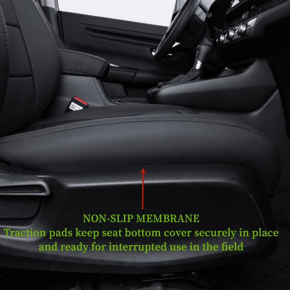 coverdream Custom Seat Covers Compatible with Select Honda CRV 2015 2016 Models - Leatherette (Black,Full Set)