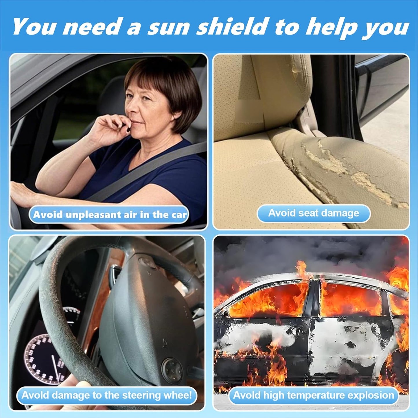 Windshield Sun Shade for Kia EV6 2022 2023 2024 2025 Custom Fit Foldable Front Window Sunshade Sun Visor Protector Block UV Rays Keep Your Car Cooler