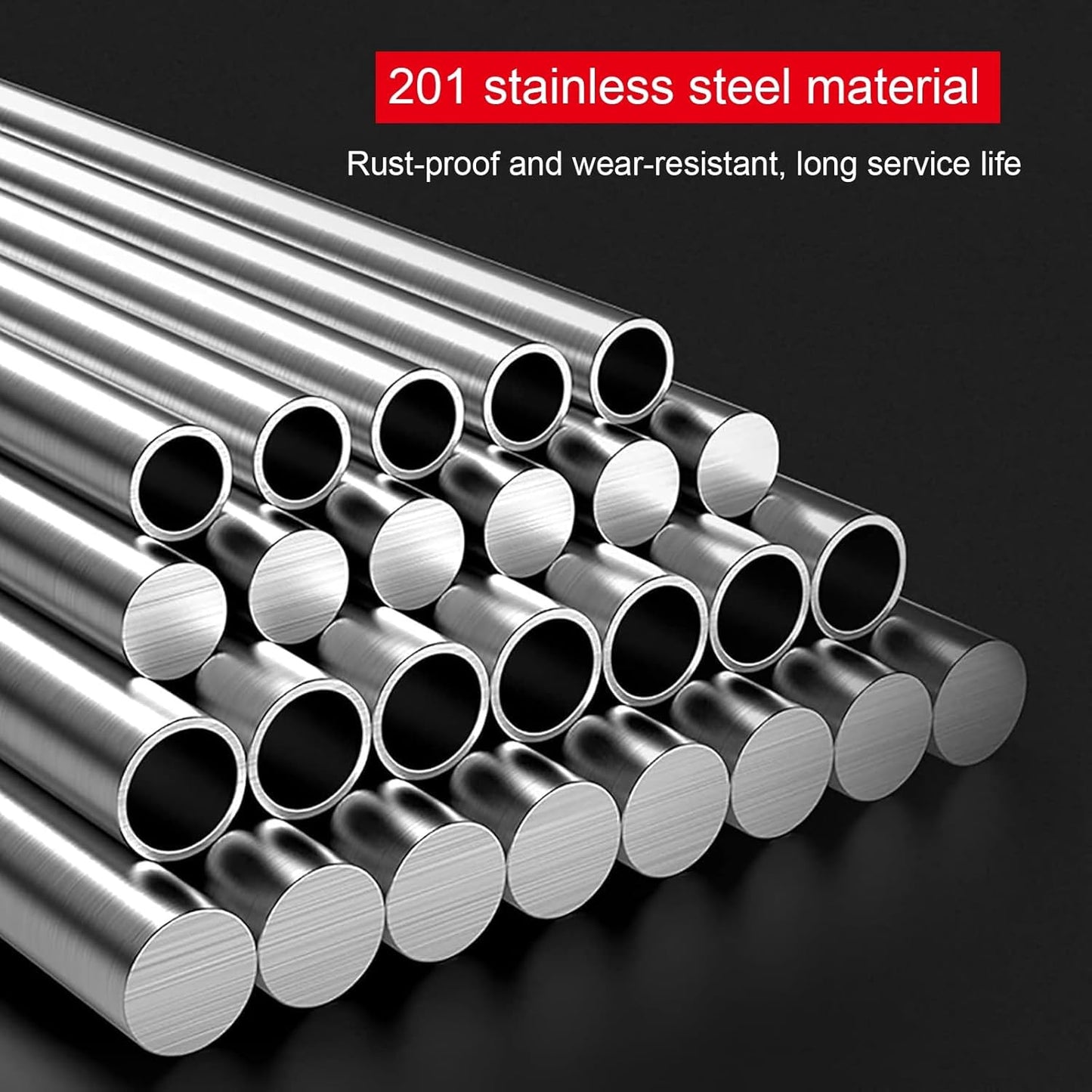 Stainless Steel Parking Bollards for Driveway, Industrial Safety Bollards Reflective Channelizer Post, Parking Barrier, Sturdy and Durable, Easy to Install, for Crowd Control(Silver (4pcs),8.9*75cm/3.