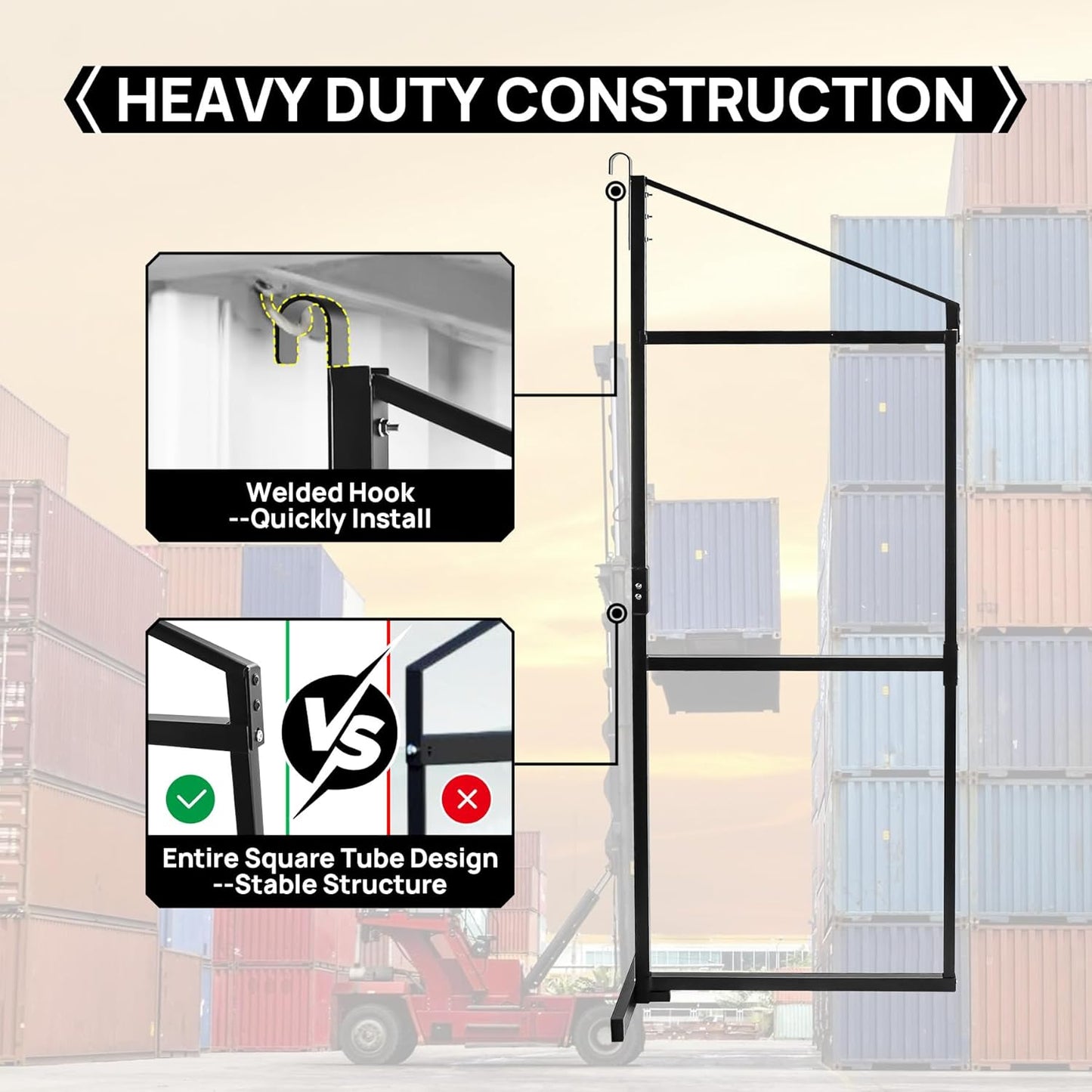 2 Pack Shipping Container Shelving Shelf Capacity up to 1100 lbs, 3 Tiers Shipping Container Hanging Bracket Shelf Rack Shipping Container Accessories for Cargo Storage