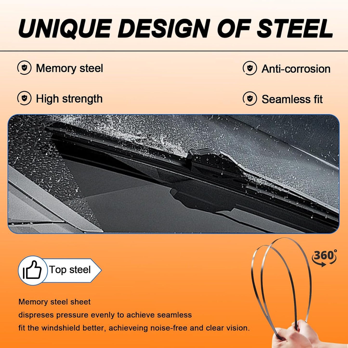 HULADAED® 26''+24''+16'' Windshield Wipers Replacement for Passport 2023 2022 2021 2020 2019,Silicone Front Rear Wiper blades for MY Car-All Weather & Quiet(3 PACK)