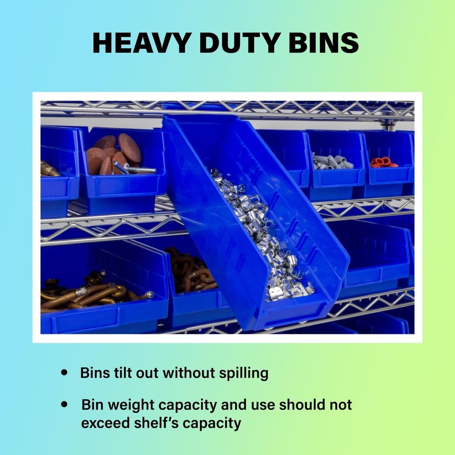 Akro-Mils 30130 Plastic Shelf Bins, Heavy Duty Storage Bins for Garage, Closet, and Drawer Organization, 12-Inch x 6-1/2-Inch x 4-Inch, Green, 12-Pack