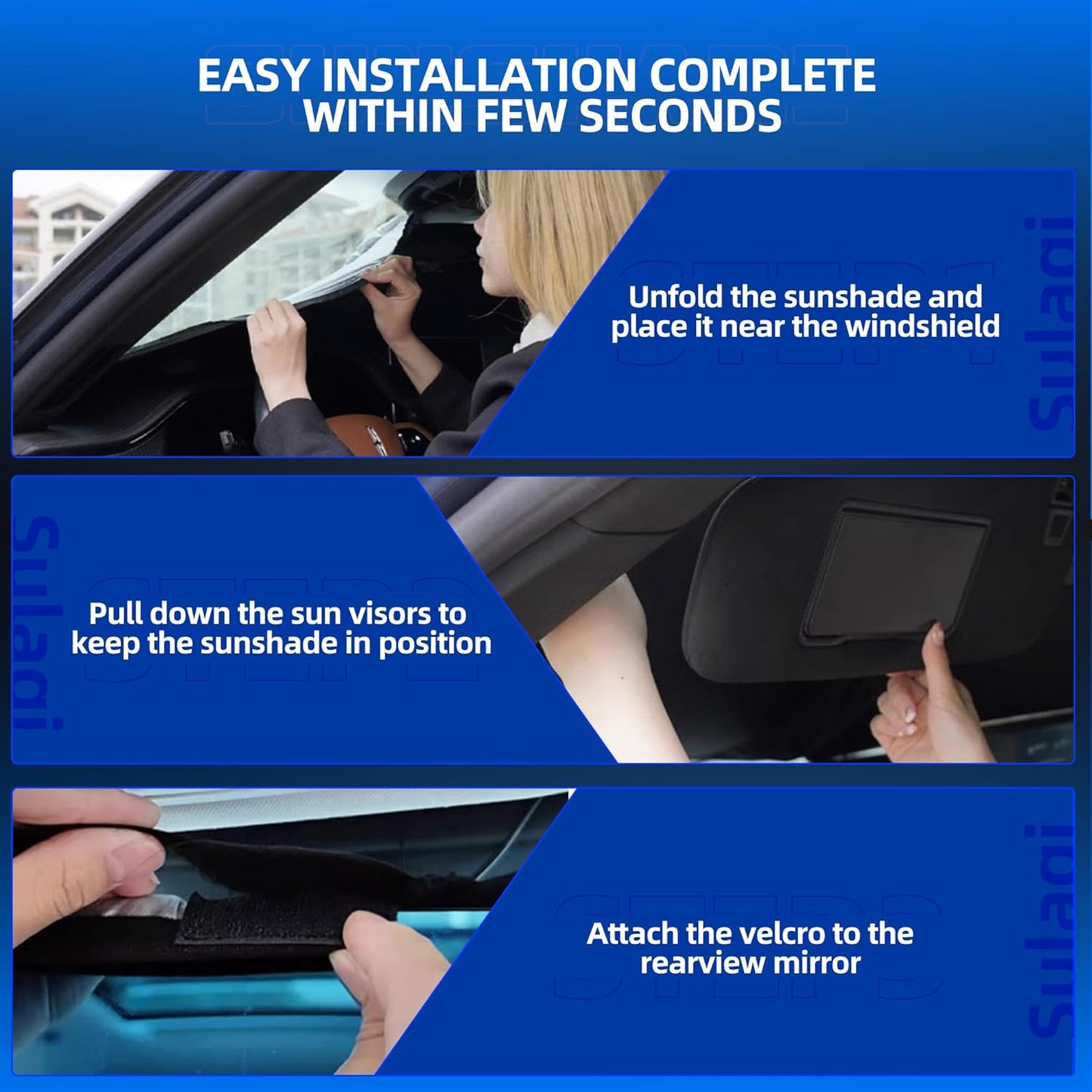 Windshield Sun Shade for Honda Prologue EV 2024-2025 2026 Foldable Sunshade Custom Fit Front Window Car Interior Accessories Protector Blocks UV Rays