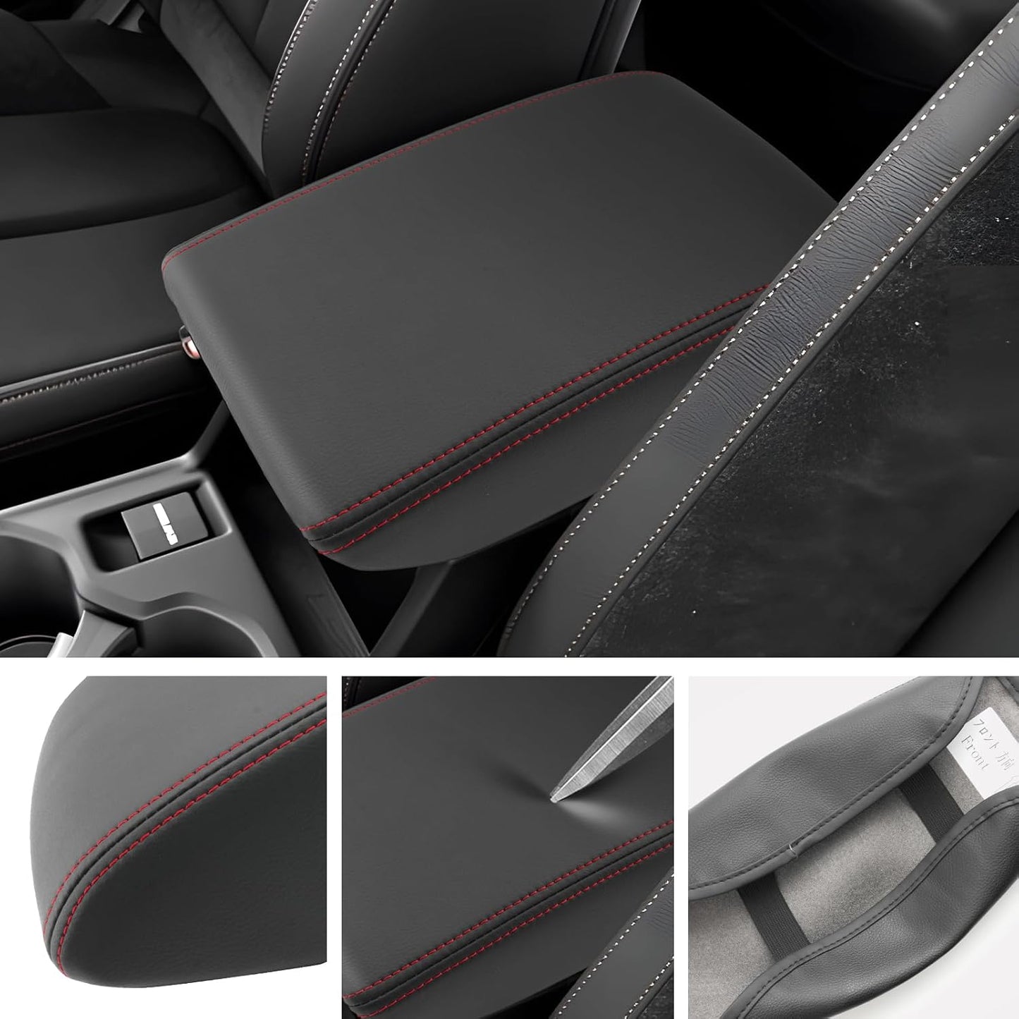SXCY for 2025 Forester Armrest Cover for Forester 2025 Accessories 2025 Forester Center Console Cover 2025 Forester Middle Console Cover (Red Line)