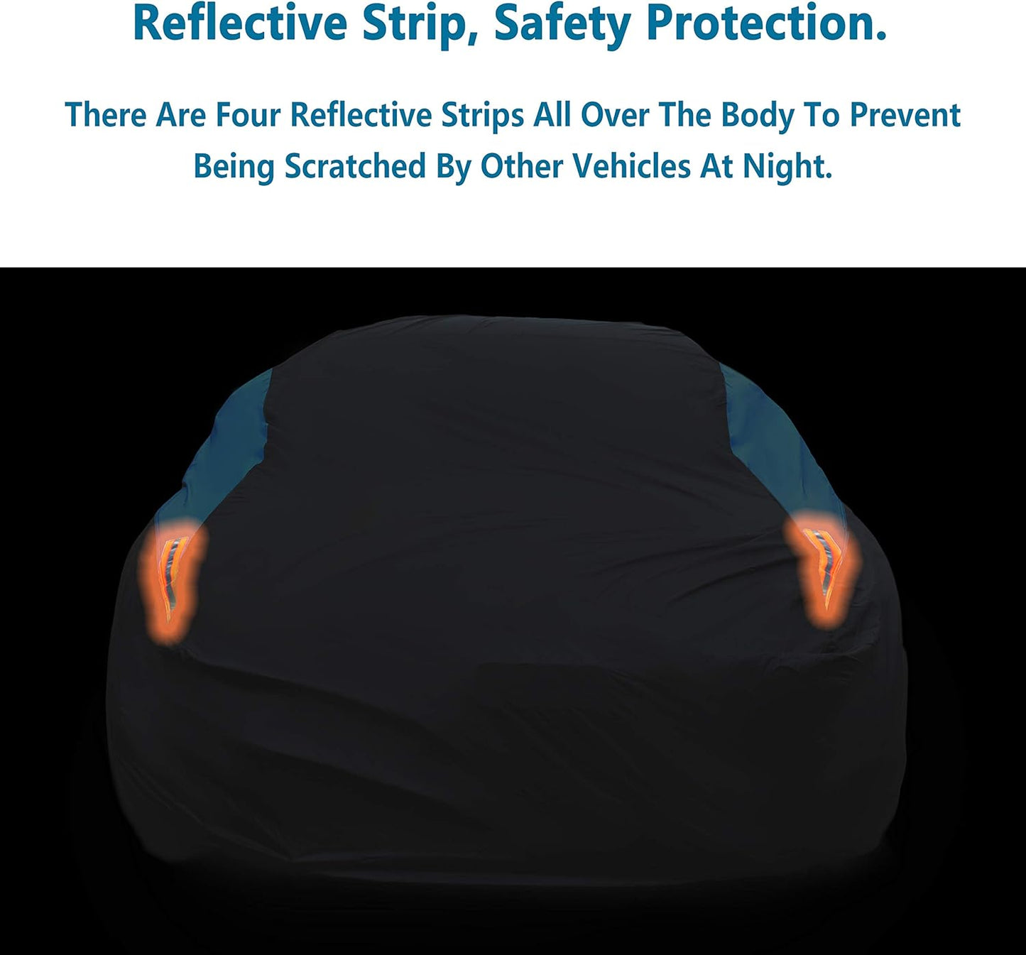 MORNYRAY Compatible with Jeep Wrangler 2 Door, Waterproof Car Cover All Weather Snowproof UV Protection Windproof Outdoor Full car Cover, Universal Fit for (Wrangler 2Door, Blue)