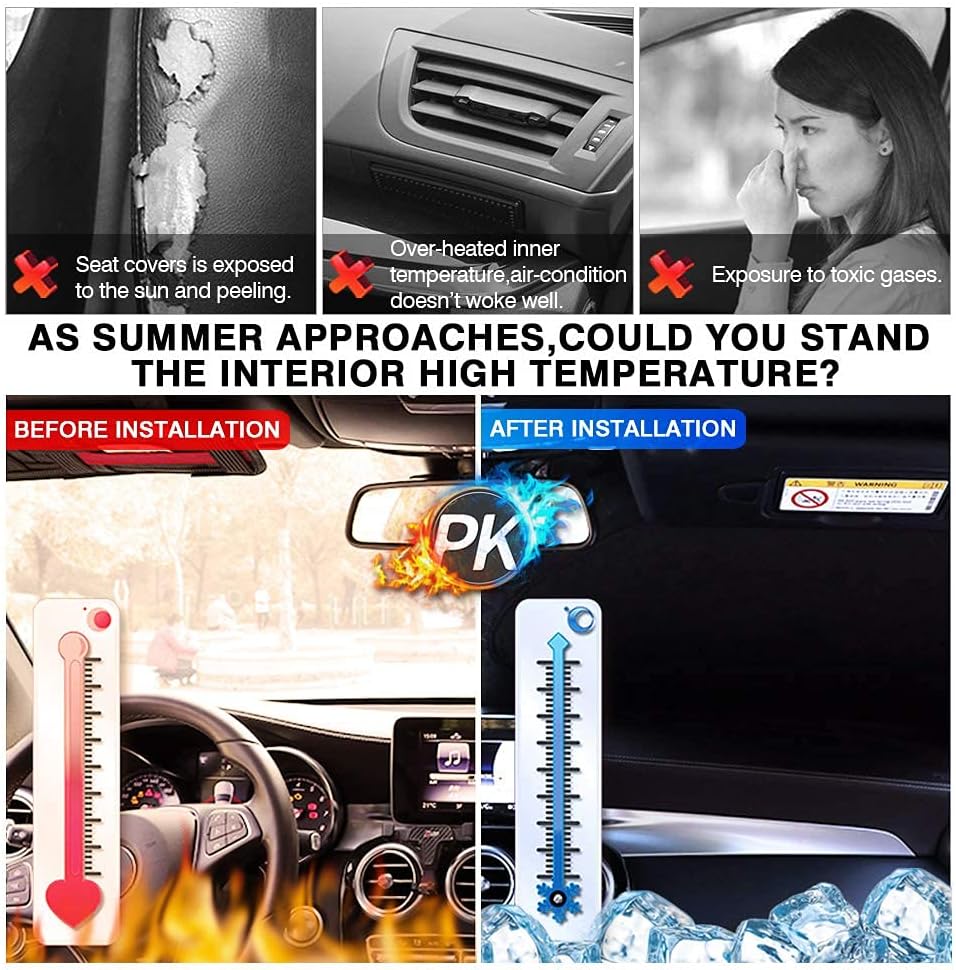 KUST Custom Fit Windshield Sun Shade for 2019-2025 Porsche Cayenne Accessories Sunshade Foldable Window Sun Visor Protector Blocks UV Rays Keep Your Car Cooler