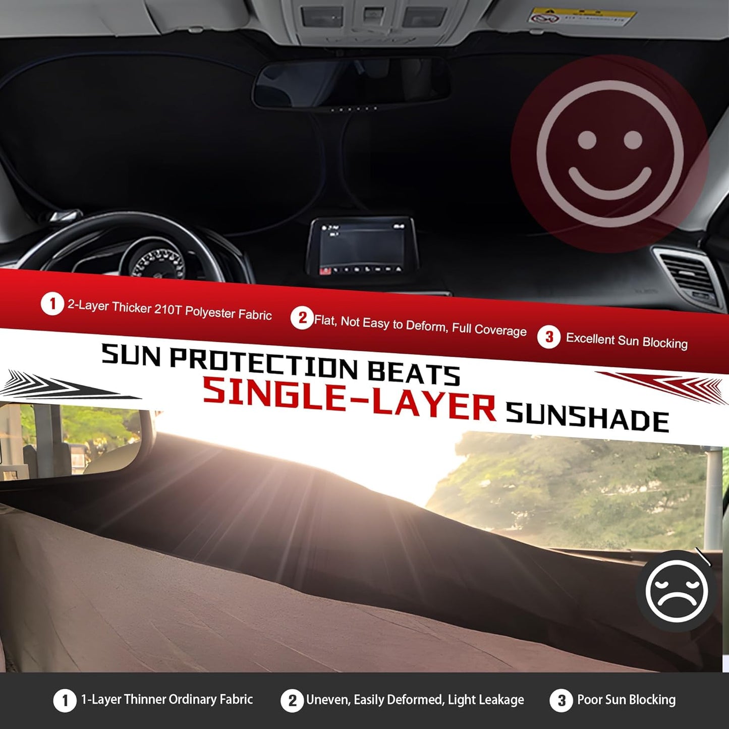 Windshield Sun Shade for 2018-2025 BMW X3 Foldable Sun Sunshade for Car Front Window Blocks UV Rays and Heat Automotive Interior Protector Custom Fit Accessories