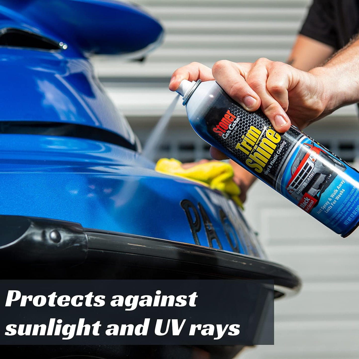 Stoner Car Care 91034-3PK Trim Shine – Vinyl and Plastic Protectant Coating for Interior & Exterior Car Detailing – Restores OEM Color, Adds Shine, UV & Water Protection – 12 Oz, Pack of 3