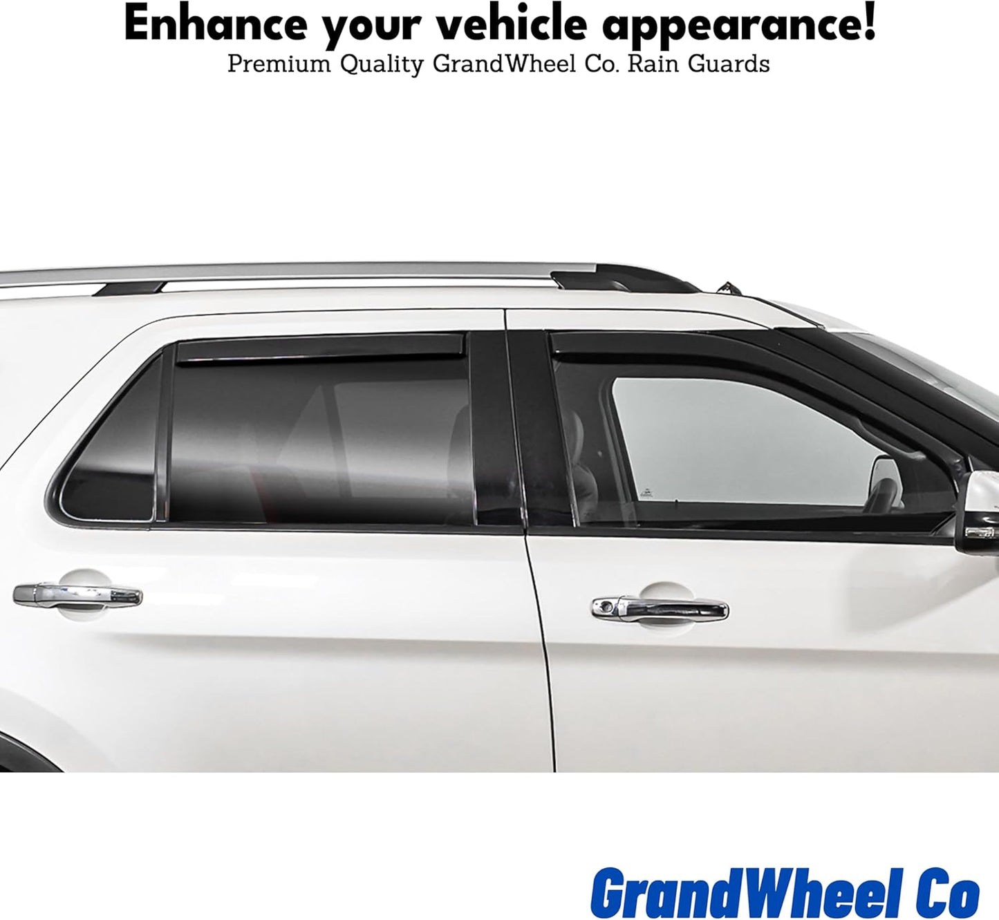 Window Deflectors Smoke Tinted in-Channel Side Window Vent Visor Deflectors Rain Guards Compatible with Nissan Titan XD 2016-2025 Crew Cab - 4pcs. GW0806