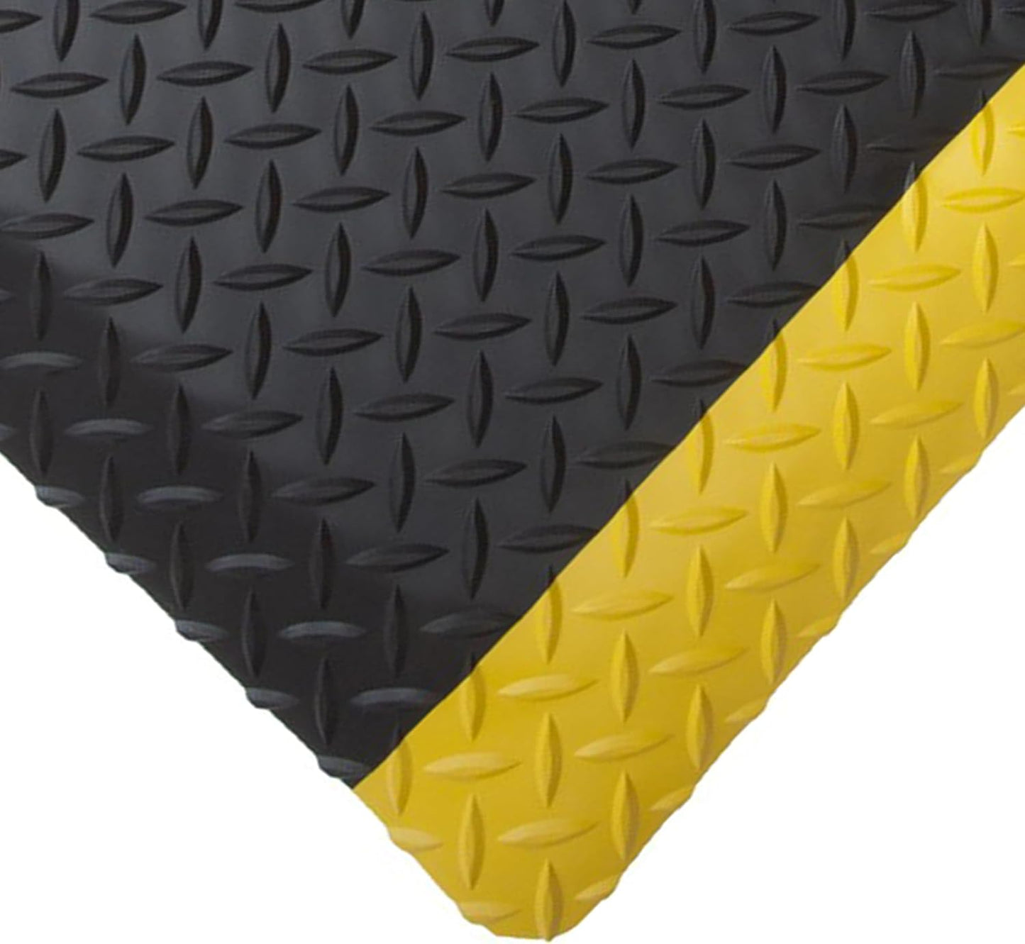Rhino Mats, American Classic Diamond Anti-Fatigue Mats, Industrial Ergonomic Comfort Standing Mat for Work, Home, Garage, Office, Kitchen or Anywhere (Black/Yellow 9/16" Thick, 3 FT. x 9 FT.)