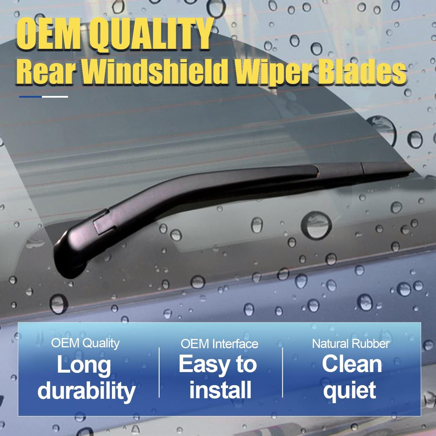 3 wipers Replacement for 2009 2010 2011 2012 2013 2014 2015 2016 2017 2018 2019 2020 Honda Fit Windshield Wiper Blades Original Equipment Replacement - 28"/14"/14" (Set of 3) U/J HOOK