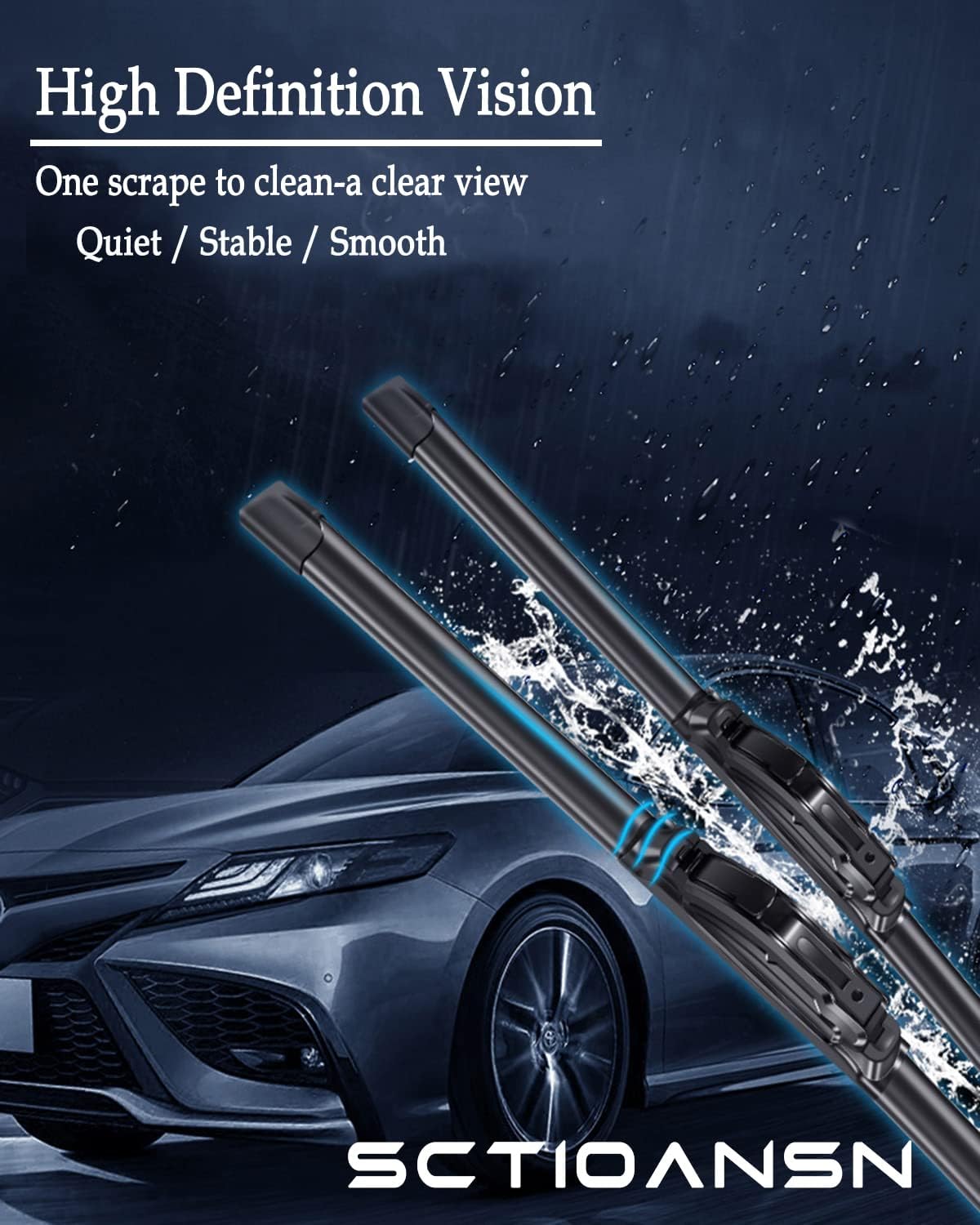 3 Wipers Set for Mitsubishi Mirage 2014-2020, Windshield Wiper Blades Original Equipment Replacement Front and Rear- 24"/16"/12X" (Pack of 3) J- HOOK