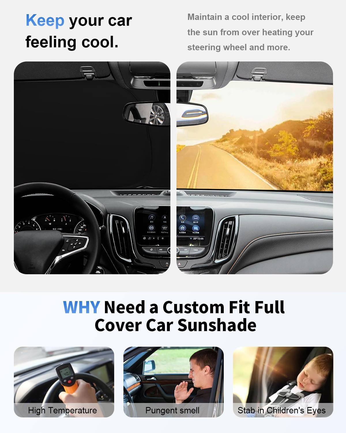 for Mazda CX5 Car Windshield Sunshade for CX-5 2017-2023 2024 2025 Mazda CX5 Accessories Thicken 4-Layer Foldable Car Front Window Sun Shades Cover Block Heat Shield Protector 240T UV Reflector