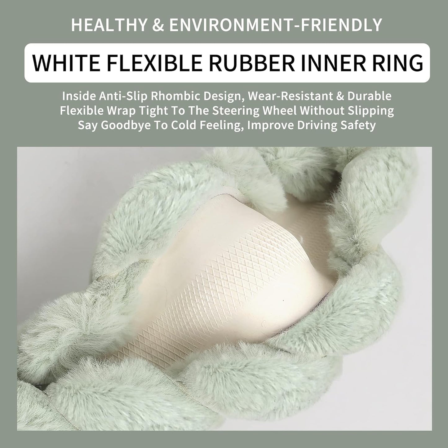 Luxury Fluffy Winter Car Steering Wheel Cover for Women Soft Warm Handle Cover for Jeep Truck Van F150 Universal Fuzzy Anti Slip, Pink